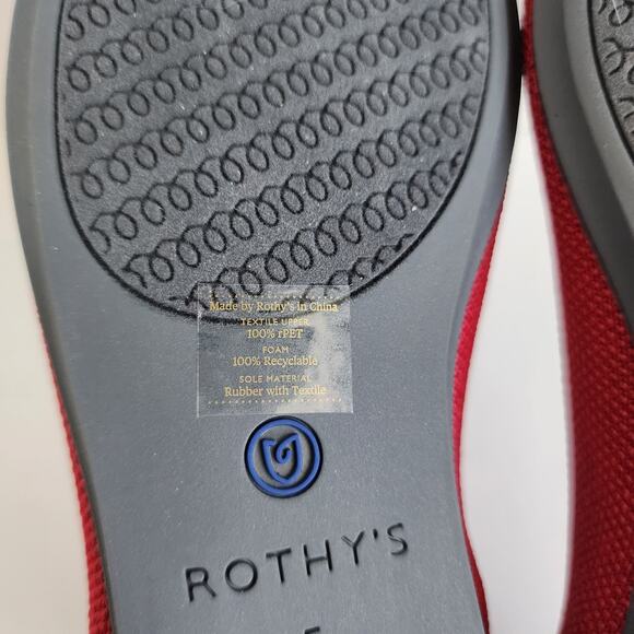Rothy's Scooter Red The Flats Comfort Ballet Shoes Round Toe Women's Size 5 - Picture 8 of 11